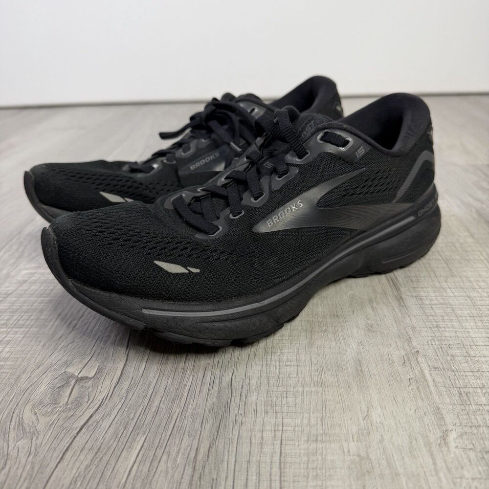 Brooks Running Shoes Womens 8 Ghost 15 Road Sneakers Black Light Workout C